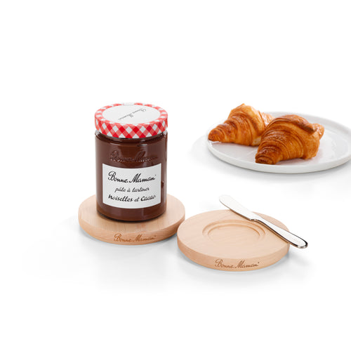Holzuntersetzer inkl. Streichmesser für Haselnuss & Kakao Creme - Bonne Maman DE - 1